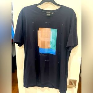 Hugo Boss Mens Navy T-Shirt Size L